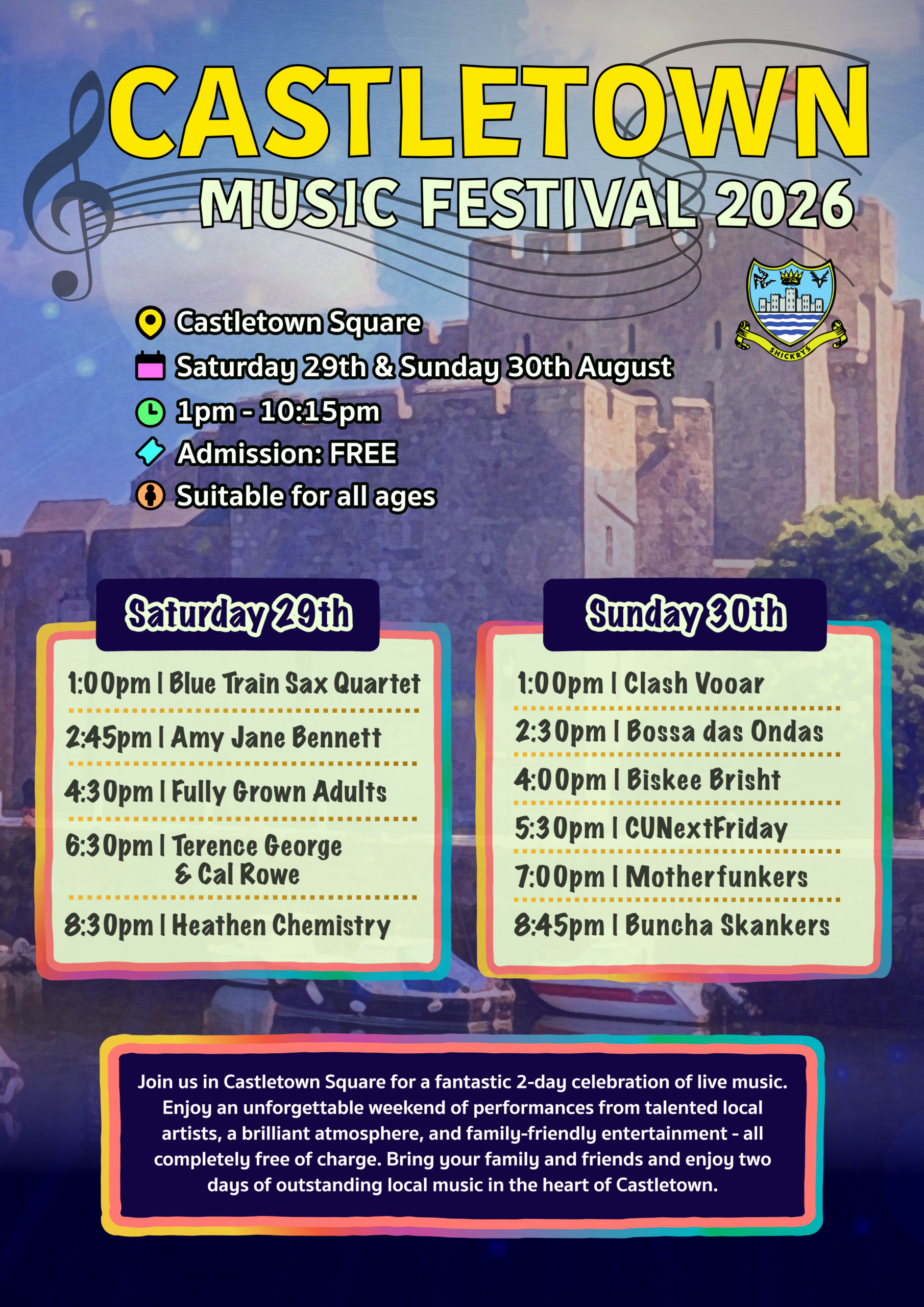 Castletown Music Festival 2026 at Castletown Square